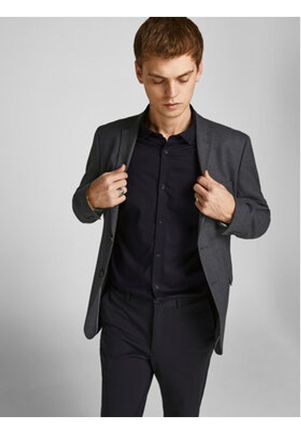 Jack & Jones Koszula 12201905 Czarny Slim Fit. Kolor: czarny. Materiał: bawełna