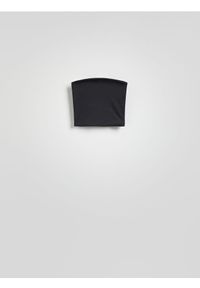 Reserved - Top bandeau - czarny. Kolor: czarny. Materiał: dzianina. Wzór: gładki
