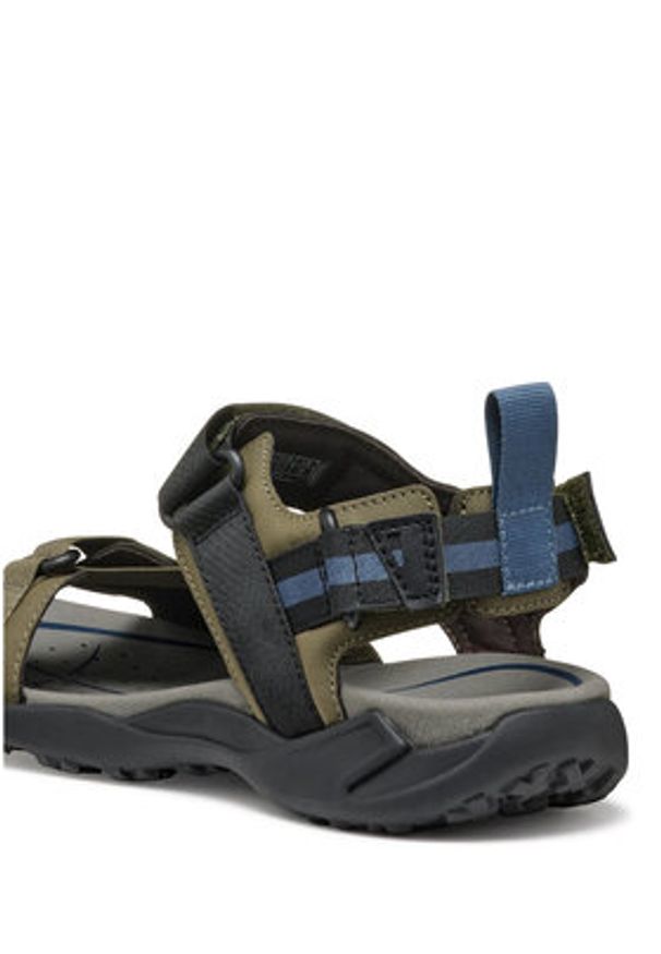 Geox Sandały U Terreno + Grip U4550B 011EK C3009 Khaki. Kolor: brązowy. Materiał: skóra