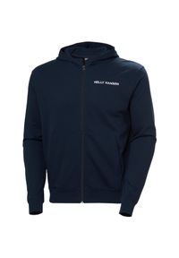 Bluza z kapturem i zamkiem błyskawicznym Helly Hansen Core. Typ kołnierza: kaptur. Kolor: niebieski. Materiał: bawełna