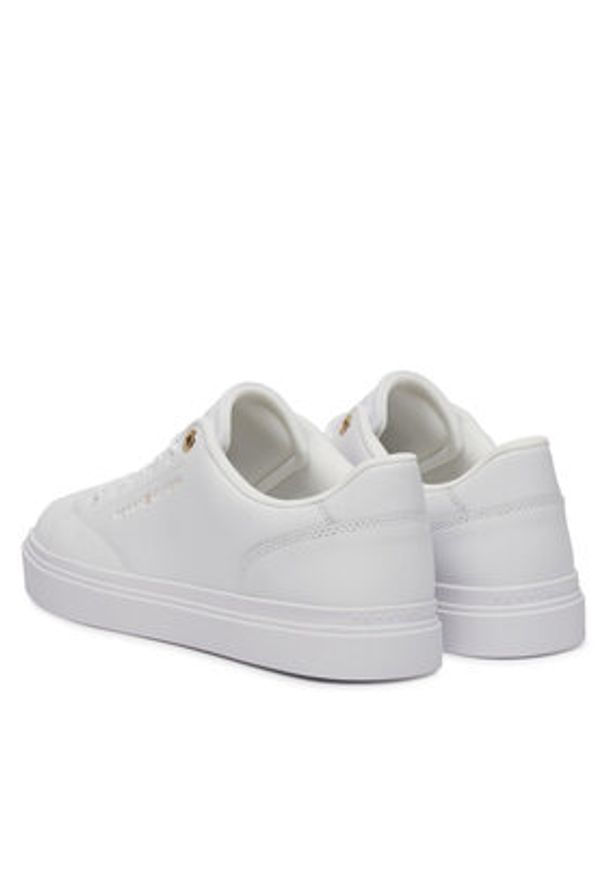 TOMMY HILFIGER - Tommy Hilfiger Sneakersy Th Feminine Cupsole Leather FW0FW09105 Biały. Kolor: biały. Materiał: skóra