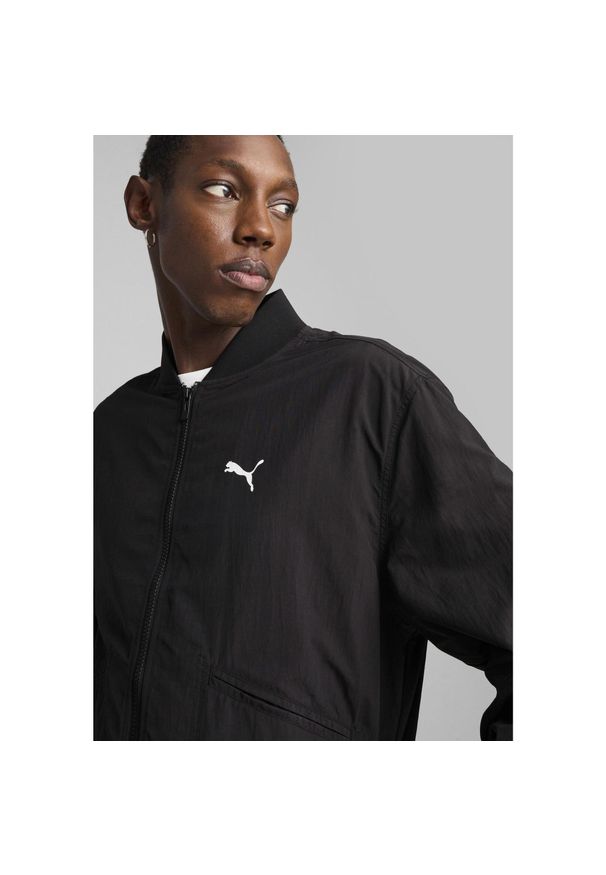 Puma - Męska kurtka bomber PUMA Class PUMA Black. Kolor: czarny. Materiał: guma. Wzór: napisy, nadruk