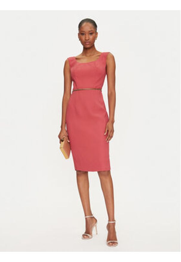 Marciano Guess Sukienka koktajlowa 5GGK12 7300A Koralowy Regular Fit. Kolor: pomarańczowy. Materiał: syntetyk. Styl: wizytowy