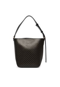 Calvin Klein Torebka Emblem Aop Medium Bucket LV04F3365G Czarny. Kolor: czarny. Materiał: skórzane #7