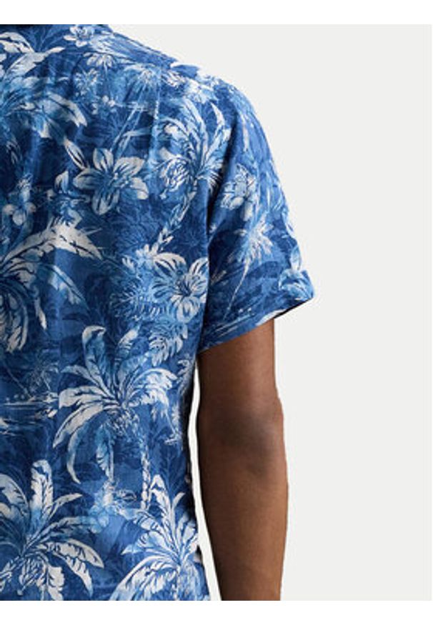 Polo Ralph Lauren Koszula 710965897001 Niebieski Classic Fit. Typ kołnierza: polo. Kolor: niebieski. Materiał: len