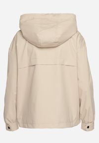 Born2be - Beżowa Kurtka Wiatrówka z Kieszeniami i Ściągaczami Braliana. Okazja: na spacer. Kolor: beżowy. Materiał: jeans. Styl: elegancki, sportowy #2