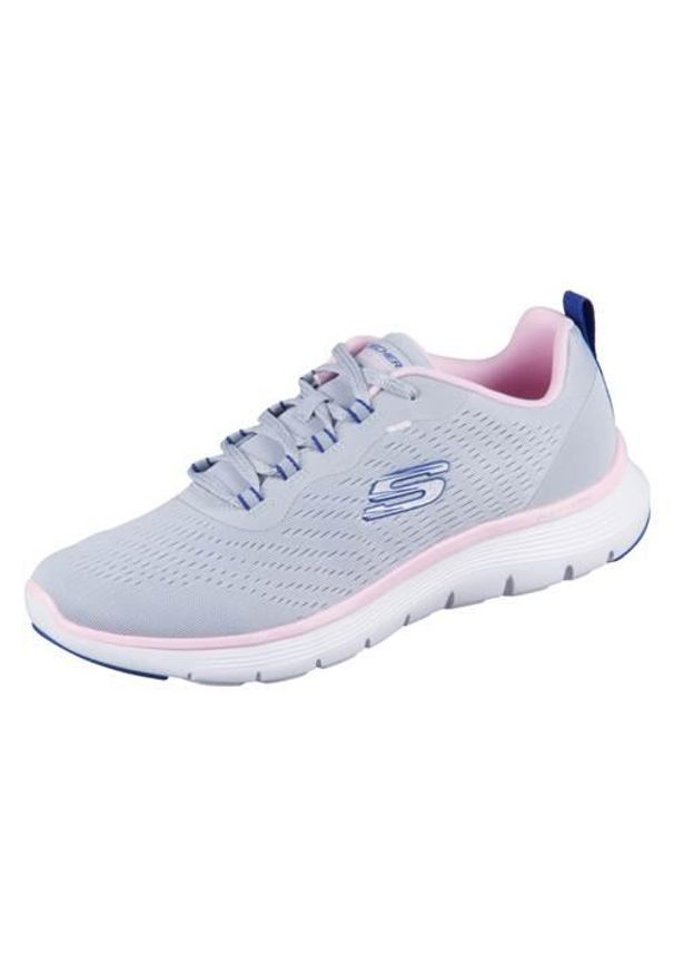 skechers - Buty do chodzenia damskie Skechers Flex Appeal 4.0. Kolor: niebieski. Materiał: syntetyk, materiał. Szerokość cholewki: normalna. Sport: turystyka piesza