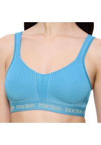 TRIACTION - Stanik do biegania Energy Lite z wysoki poziomem podtrzymywania. Kolor: niebieski. Materiał: poliester, elastan, poliamid. Sport: bieganie