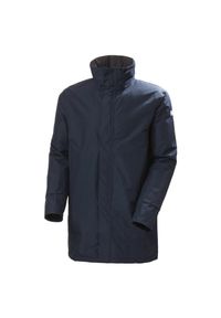 Kurtka przeciwdeszczowa męska Helly Hansen Dubliner Insulated Long. Kolor: niebieski. Sport: turystyka piesza