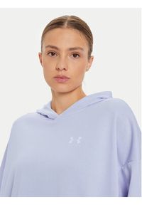 Under Armour Bluza Ua Rival 1382736 Fioletowy Loose Fit. Kolor: fioletowy. Materiał: bawełna #5