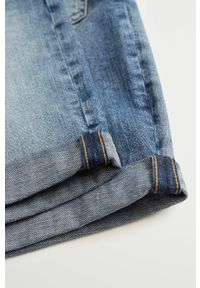 Mango Man - Szorty jeansowe Rock. Okazja: na co dzień. Kolor: morski. Materiał: jeans. Wzór: gładki. Styl: rockowy #4