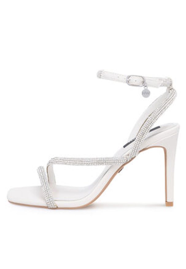 Nine West Sandały WFA2675-1 Biały. Kolor: biały. Materiał: syntetyk