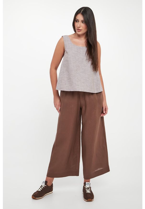 Top damski lniany Caliga MM. Materiał: len