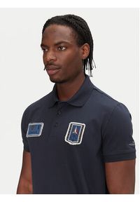 Aeronautica Militare Polo 251PO1851P344 Granatowy Regular Fit. Typ kołnierza: polo. Kolor: niebieski. Materiał: bawełna #4
