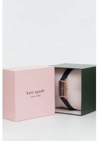 Kate Spade zegarek damski kolor różowy. Kolor: różowy. Materiał: skóra, materiał #5
