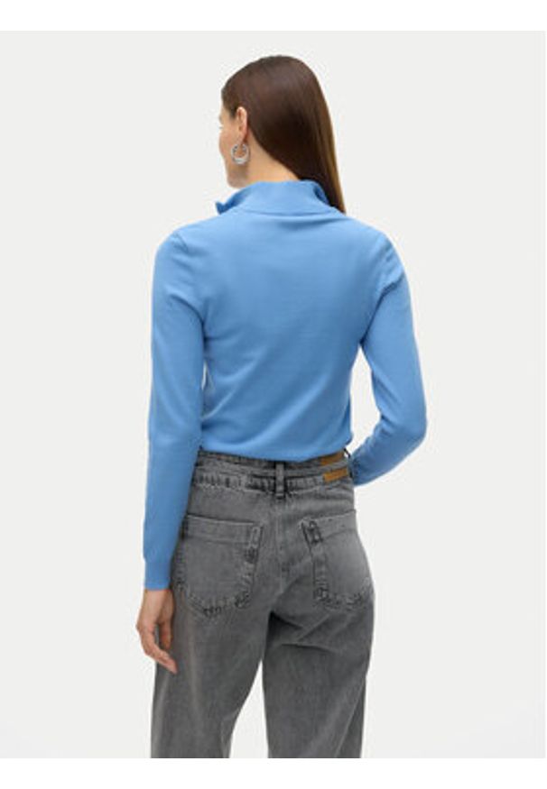 Vero Moda Sweter Happiness 10317993 Niebieski Slim Fit. Kolor: niebieski. Materiał: syntetyk