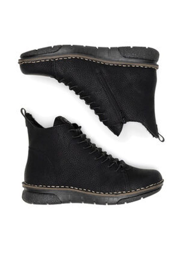 Rieker Botki 73333-00 Czarny. Kolor: czarny. Materiał: materiał