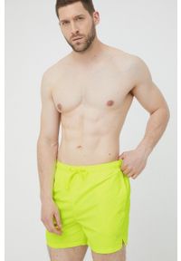 Superdry szorty kąpielowe kolor żółty. Kolor: żółty