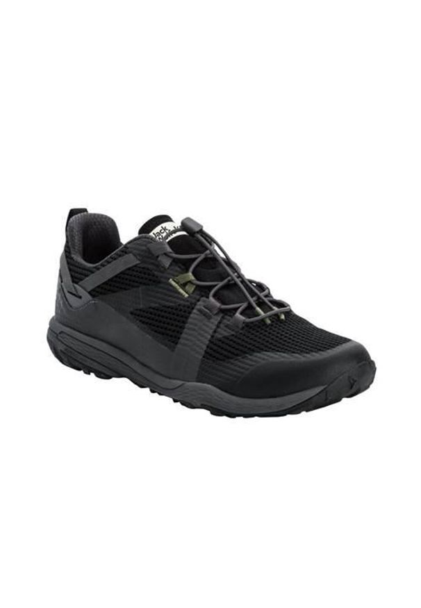 Buty do chodzenia męskie Jack Wolfskin Spirit Low. Kolor: czarny. Materiał: materiał, syntetyk. Szerokość cholewki: normalna. Sport: turystyka piesza