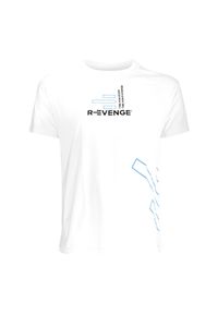 R-EVENGE - Męska koszulka z krótkim rękawem Fitness Running Cardio T-shirt White. Kolor: biały. Materiał: poliester. Długość rękawa: krótki rękaw. Długość: krótkie. Sport: fitness, bieganie #1