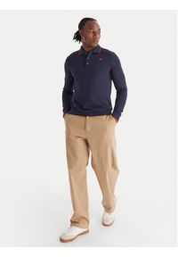 Robe di Kappa Polo Gord 6006570 Granatowy Slim Fit. Typ kołnierza: polo. Kolor: niebieski. Materiał: bawełna #4