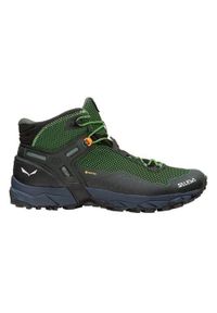 Buty trekkingowe męskie Salewa MS Ultra Flex 2 Mid Gtx. Zapięcie: sznurówki. Kolor: zielony. Materiał: guma, materiał, tkanina, syntetyk. Szerokość cholewki: normalna