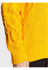 TOMMY HILFIGER - Tommy Hilfiger Sweter WW0WW36981 Żółty Relaxed Fit. Kolor: żółty. Materiał: bawełna
