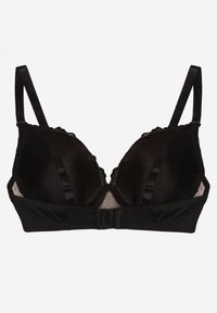 Born2be - Czarno-Beżowy Koronkowy Biustonosz z Kokardką Nealenia. Kolor: czarny. Materiał: koronka. Wzór: koronka #2