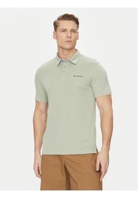 columbia - Columbia Polo Nelson Point 1772721 Zielony Regular Fit. Typ kołnierza: polo. Kolor: zielony. Materiał: syntetyk #1