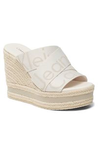 Calvin Klein Jeans Espadryle Wedge Sandal Webbing YW0YW00961 Écru. Materiał: materiał