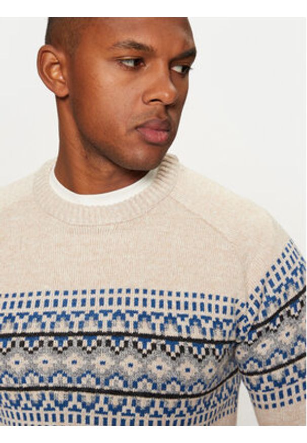 Brave Soul Sweter MK-517ERICKSON Écru Regular Fit. Materiał: syntetyk