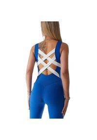 SAMARALI - Samarali Kombinezony do Jogi Aphrodite. Kolor: niebieski. Materiał: bawełna, elastan. Styl: sportowy #2