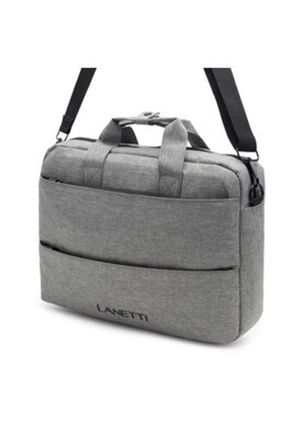 Lanetti Torba na laptopa LAN-K-011-04L Szary. Kolor: szary. Materiał: poliester, materiał