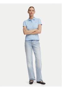 Tommy Jeans Polo Essential DW0DW20160 Niebieski jasny Slim Fit. Typ kołnierza: polo. Kolor: niebieski. Materiał: bawełna #2
