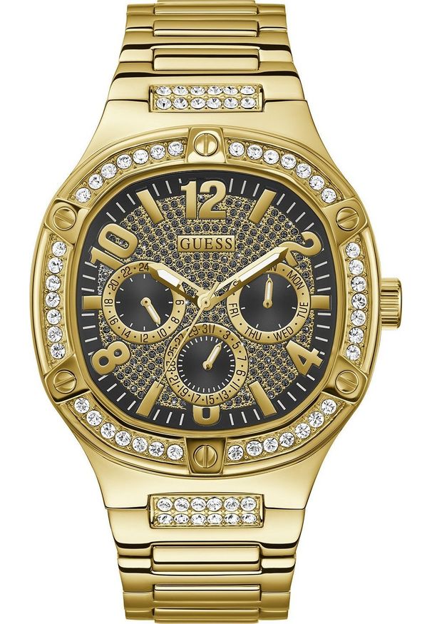 Zegarek Guess Zegarek męski Guess GW0576G2 CYRKONIE złoty. Kolor: złoty