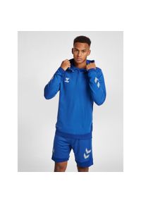 Bluza z kapturem Hummel hmlLEAD poly. Typ kołnierza: kaptur. Kolor: niebieski. Sport: fitness