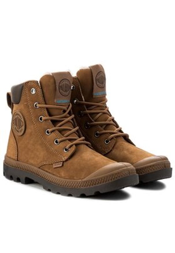 Palladium Trapery Pampa Sport Cuff WPS 72992-697-M Brązowy. Kolor: brązowy. Materiał: skóra. Styl: sportowy