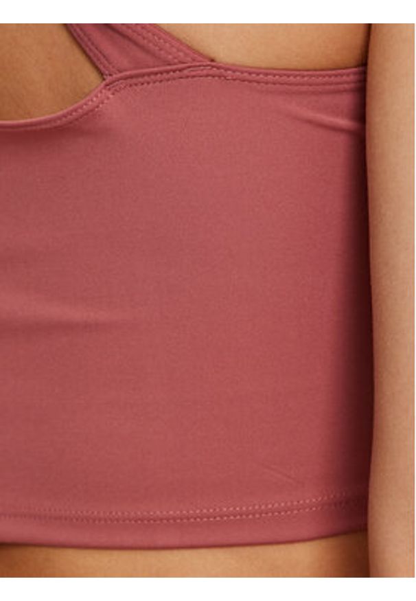 Reebok Top Yoga Peached 100037480 Bordowy Slim Fit. Kolor: czerwony. Materiał: syntetyk