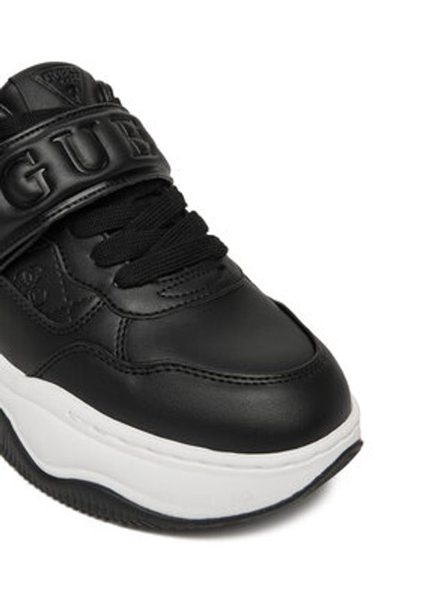 Guess Sneakersy FLFHNN ELE12 Czarny. Kolor: czarny. Materiał: skóra