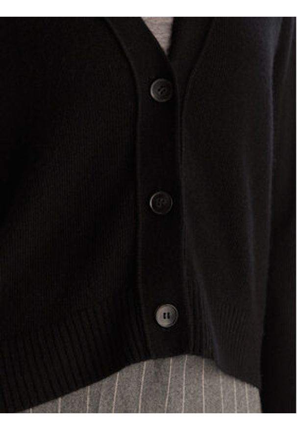 Marella Kardigan Blazer 2525346032 Czarny Regular Fit. Kolor: czarny. Materiał: wełna