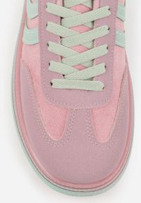 Born2be - Różowe Sneakersy w Stylu Klasycznych Tenisówek na Grubej Podeszwie Grelritia. Okazja: na co dzień. Kolor: różowy. Materiał: jeans #4