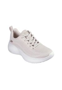 skechers - Buty do chodzenia damskie Skechers Infinity. Zapięcie: sznurówki. Kolor: beżowy. Materiał: materiał, syntetyk, tkanina. Szerokość cholewki: normalna. Sport: turystyka piesza