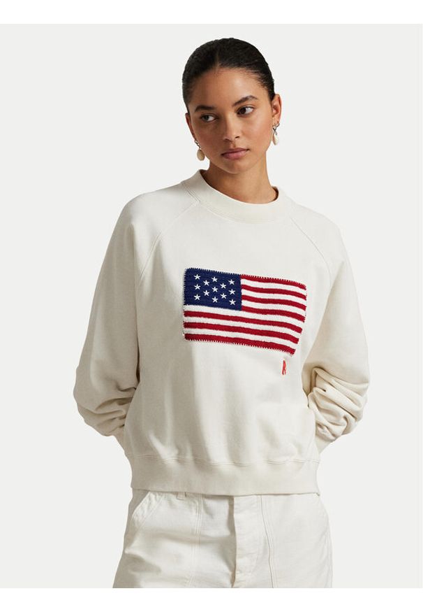 Polo Ralph Lauren Bluza 211965098001 Biały Relaxed Fit. Typ kołnierza: polo. Kolor: biały. Materiał: bawełna