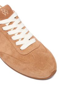Stuart Weitzman Sneakersy Colton Sleek SN228 Brązowy jasny. Kolor: brązowy. Materiał: skóra, zamsz #4
