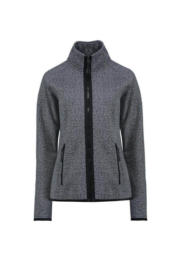 GLOMEX - Sweter damski Kjelvik Nyka na zamek, czarny, rozmiar 44. Kolor: szary, czarny, wielokolorowy