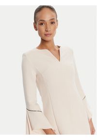 Rinascimento Sukienka koktajlowa CFC0126187003 Beżowy Slim Fit. Kolor: beżowy. Materiał: syntetyk. Styl: wizytowy