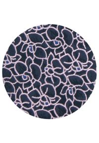 Krawat Męski - Granat w Różowe Kwiaty - Alties. Kolor: niebieski. Materiał: tkanina. Wzór: kwiaty. Styl: wizytowy, elegancki #2