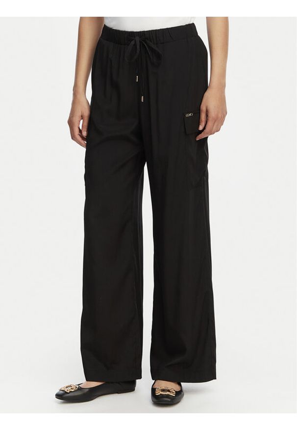 Liu Jo Beachwear Spodnie materiałowe VA6034 T2920 Czarny Relaxed Fit. Kolor: czarny. Materiał: syntetyk