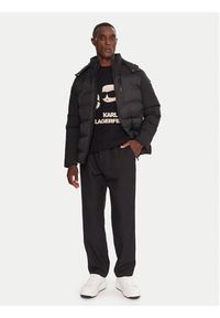 Karl Lagerfeld - KARL LAGERFELD Kurtka zimowa 505029 554596 Czarny Regular Fit. Typ kołnierza: dekolt w karo. Kolor: czarny. Materiał: syntetyk. Sezon: zima