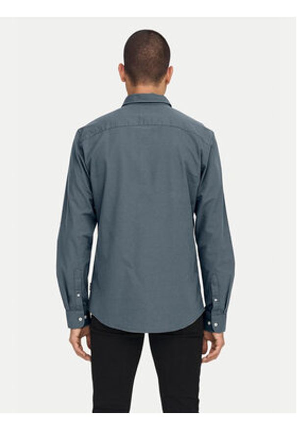 Only & Sons Koszula Alvaro 22006479 Szary Slim Fit. Kolor: szary. Materiał: bawełna, syntetyk